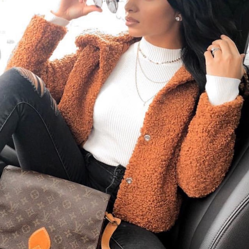 Cropped Teddy Coat